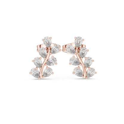 Round Cluster Lab Grown Diamond Earrings