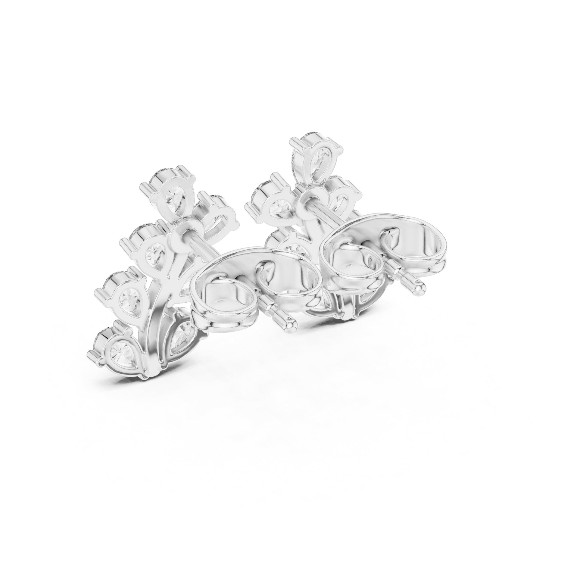 Round Cluster Lab Grown Diamond Earrings