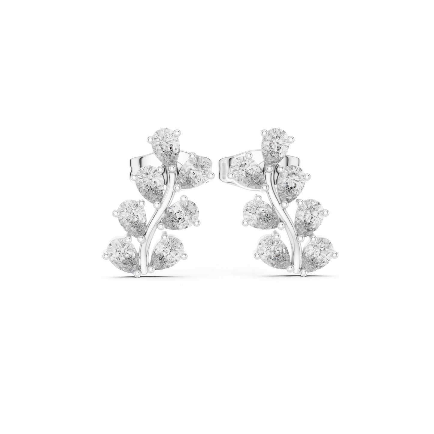 Round Cluster Lab Grown Diamond Earrings