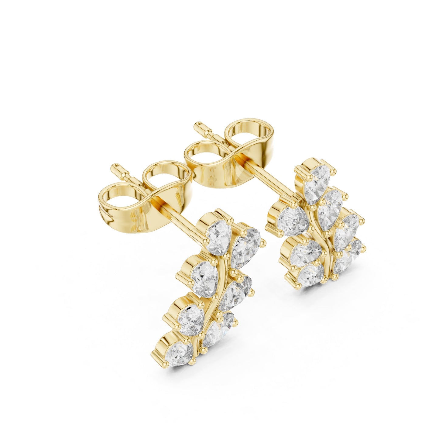 Round Cluster Lab Grown Diamond Earrings