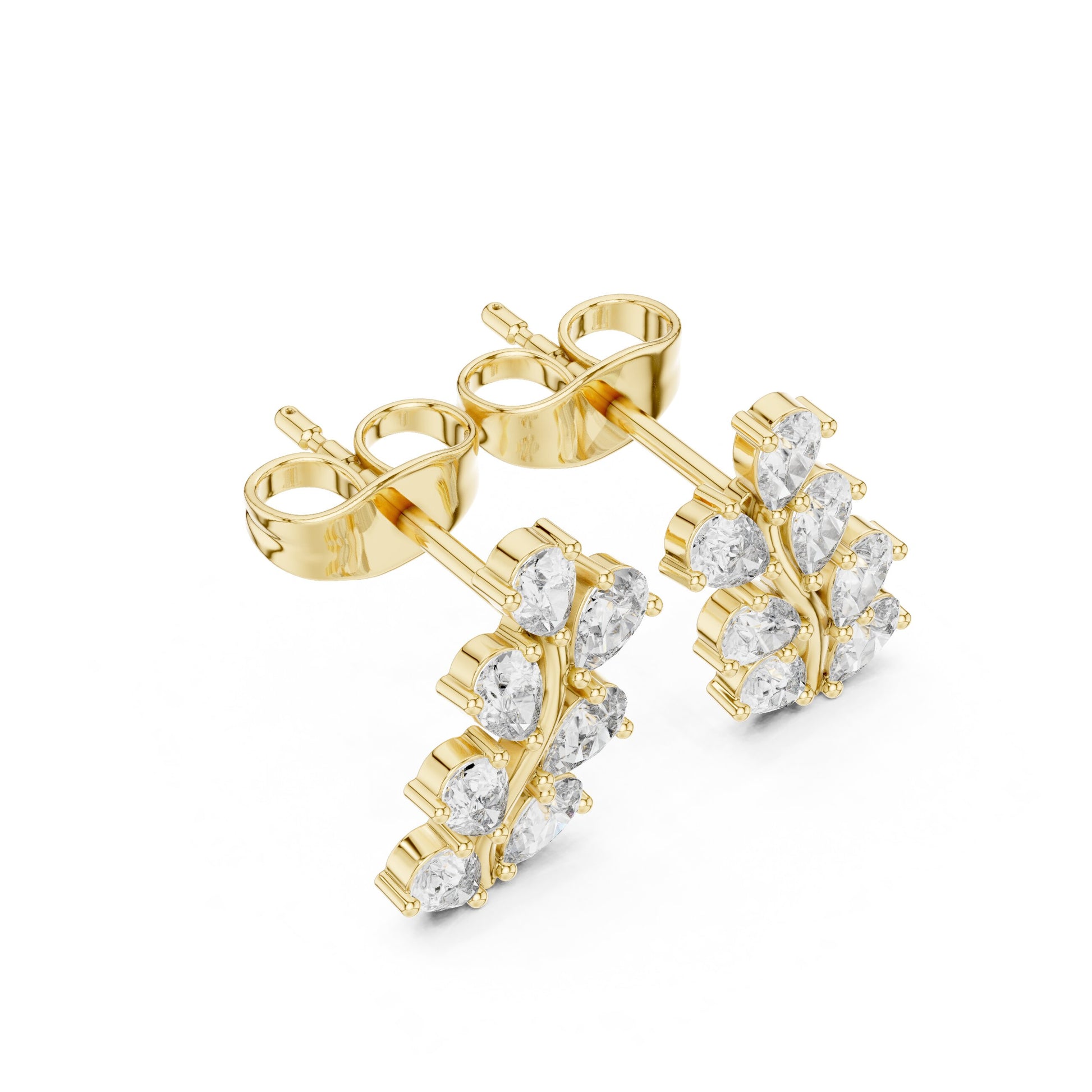 Round Cluster Lab Grown Diamond Earrings