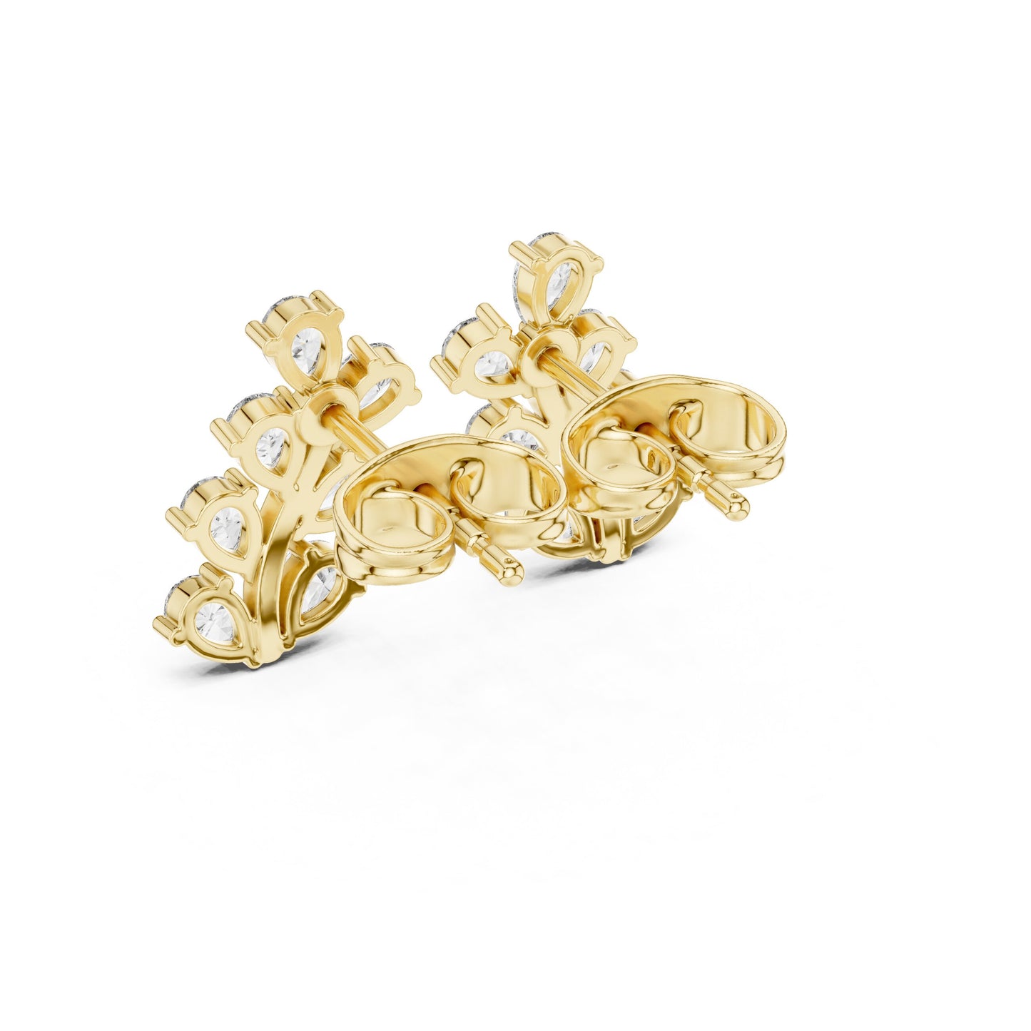 Round Cluster Lab Grown Diamond Earrings