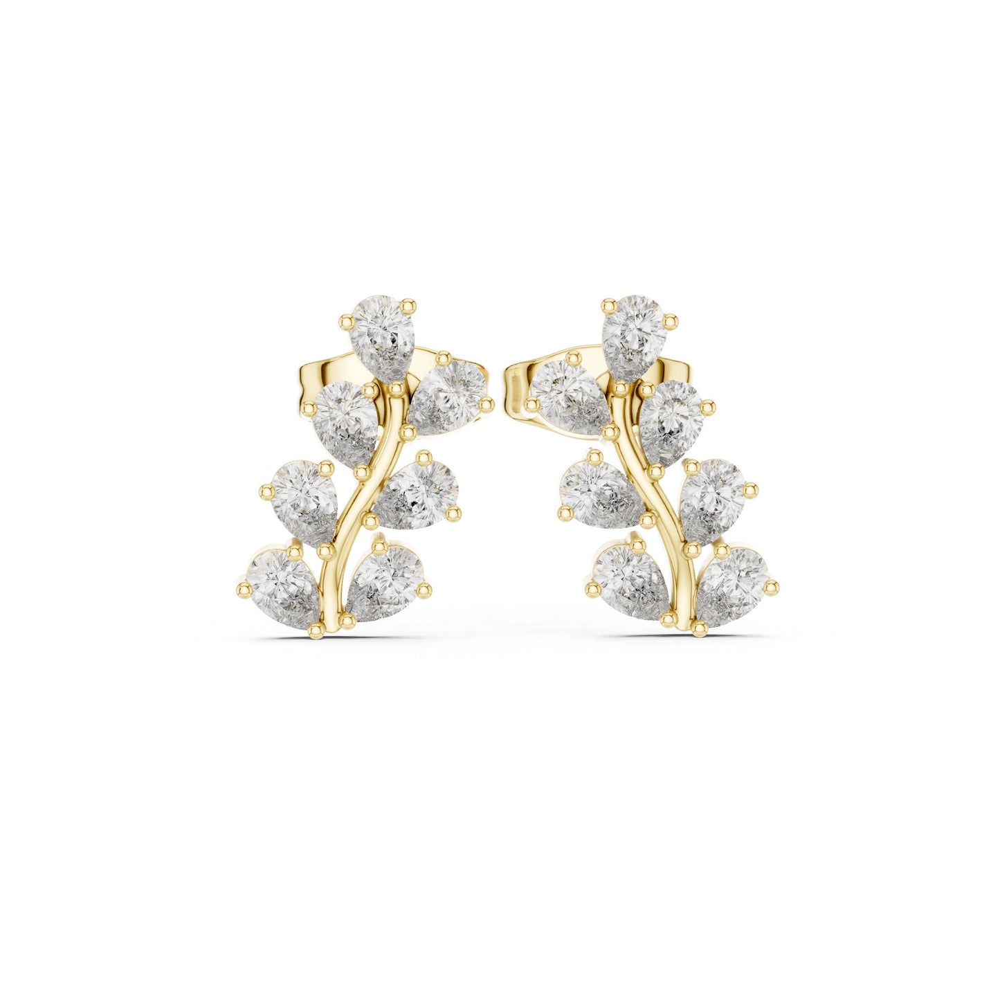 Round Cluster Lab Grown Diamond Earrings