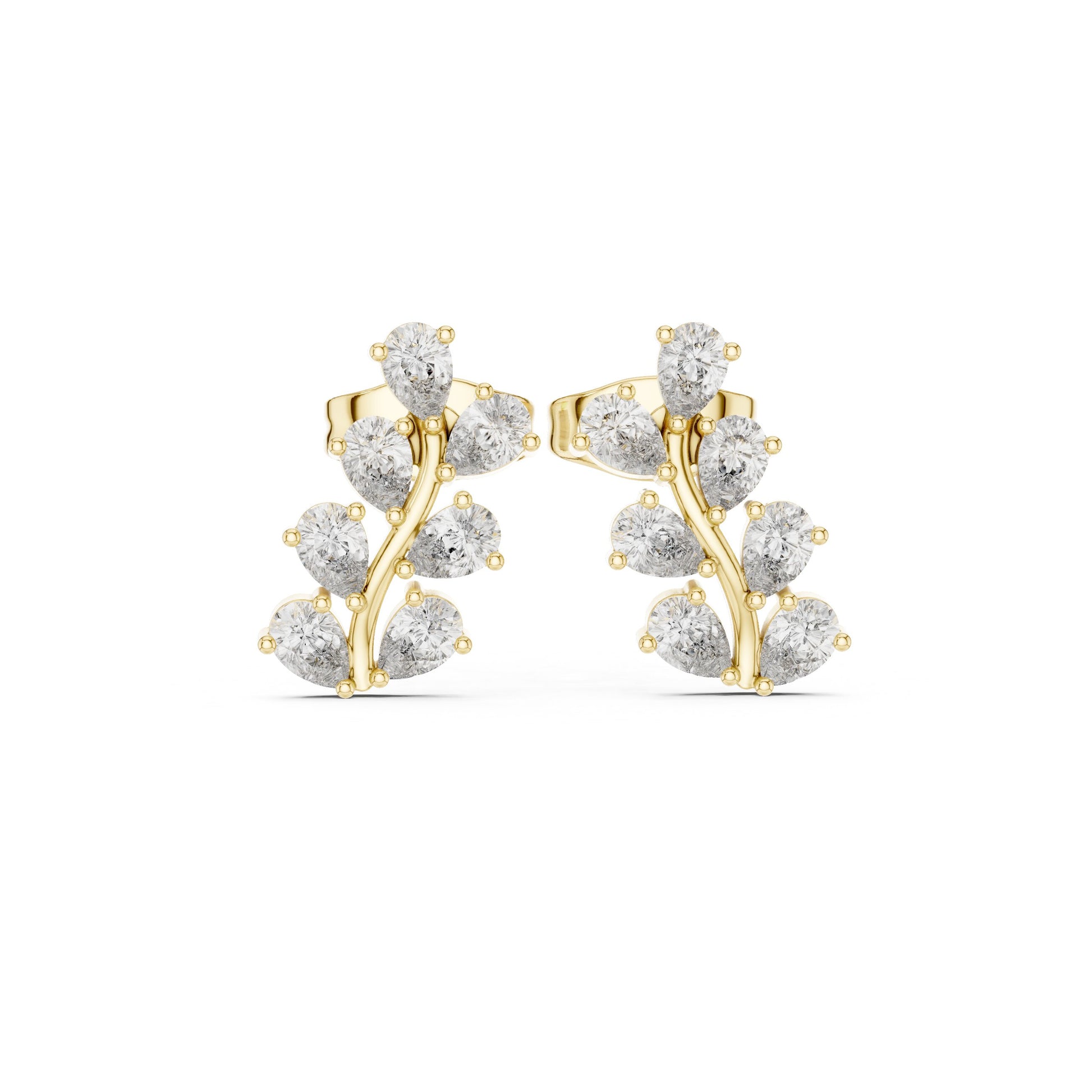 Round Cluster Lab Grown Diamond Earrings