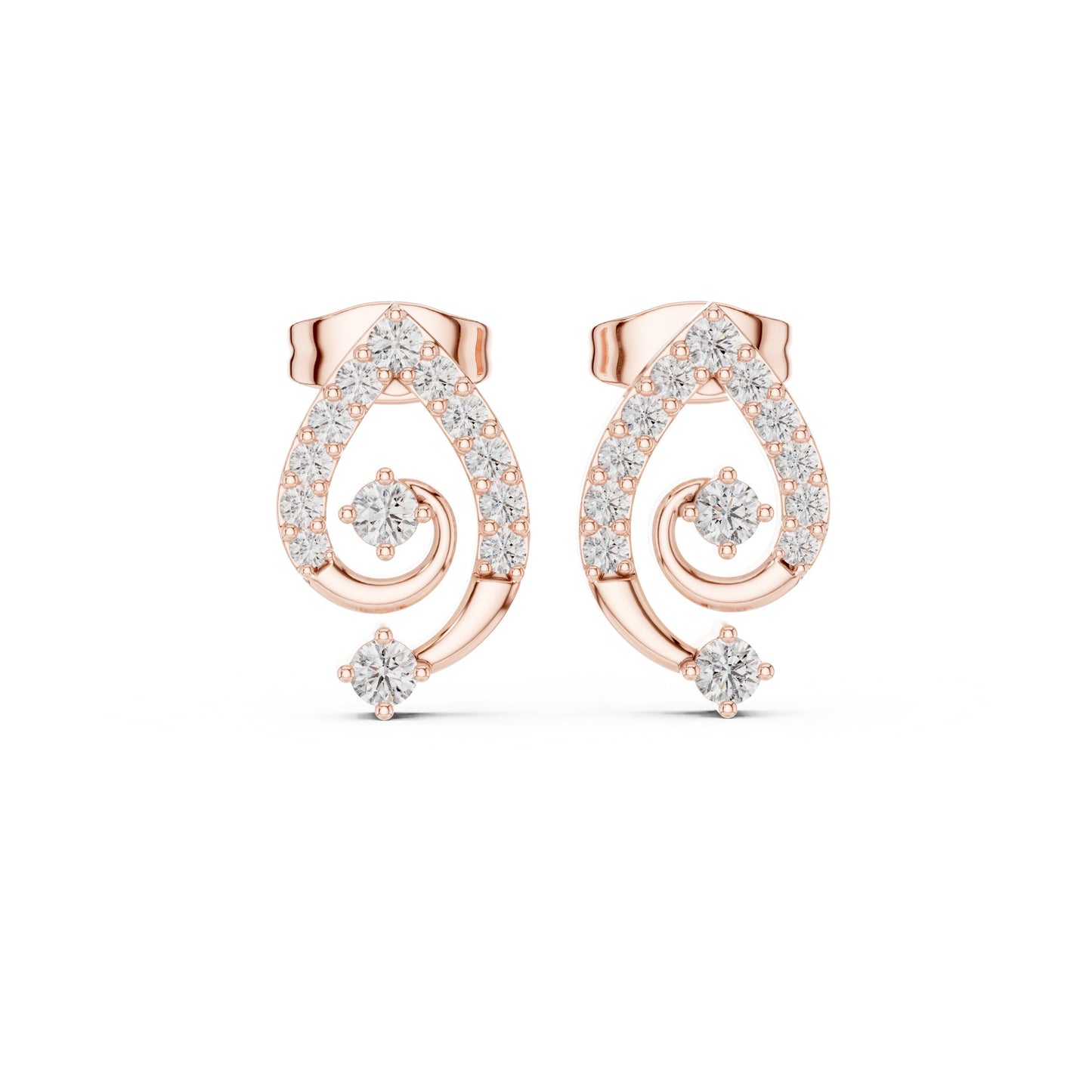 Mixed Shape Lab Grown Diamond Stud Earrings