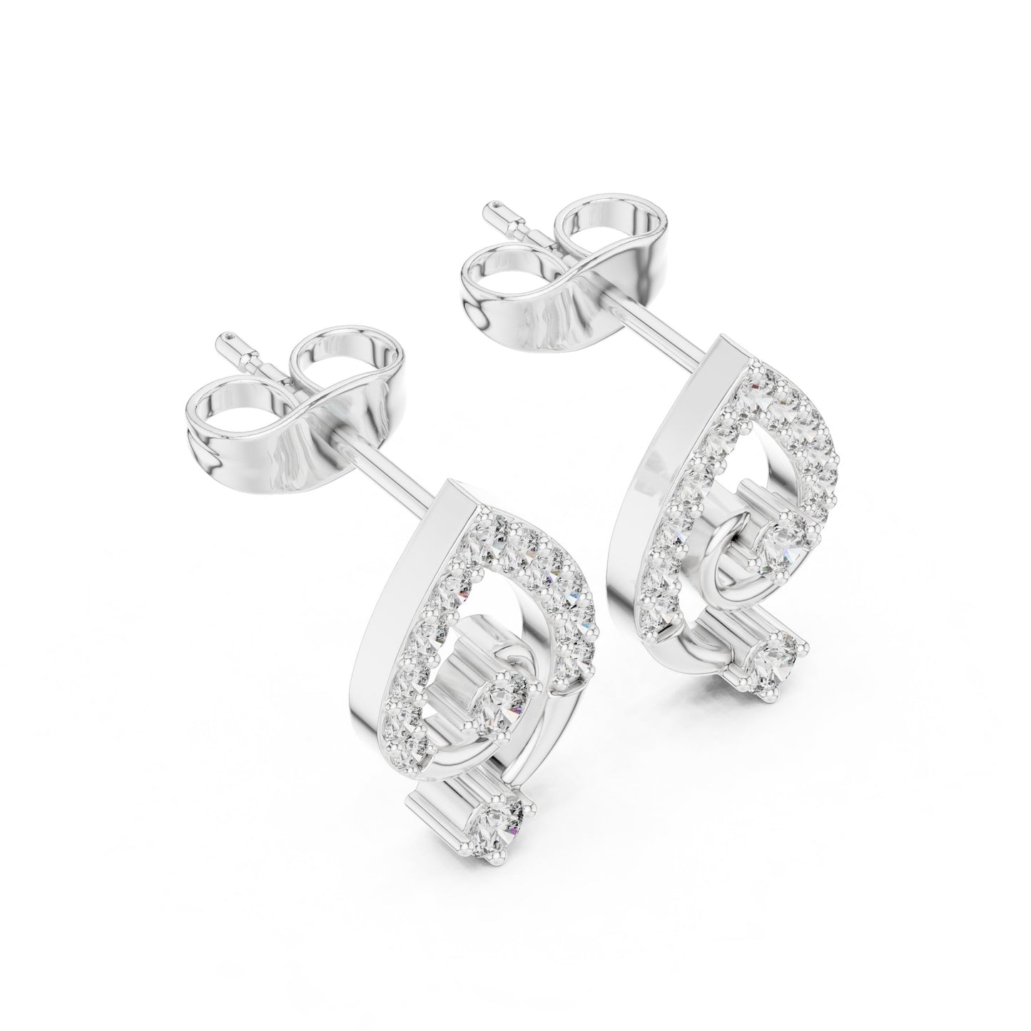 Mixed Shape Lab Grown Diamond Stud Earrings