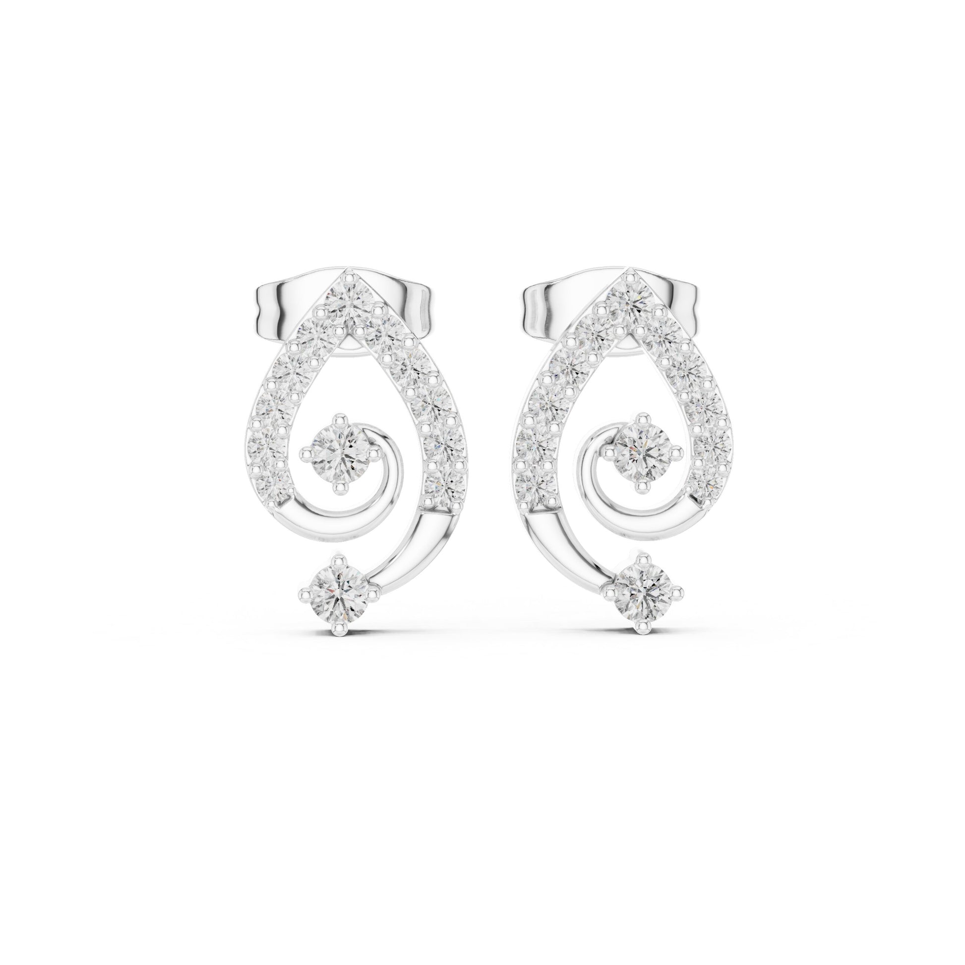Mixed Shape Lab Grown Diamond Stud Earrings