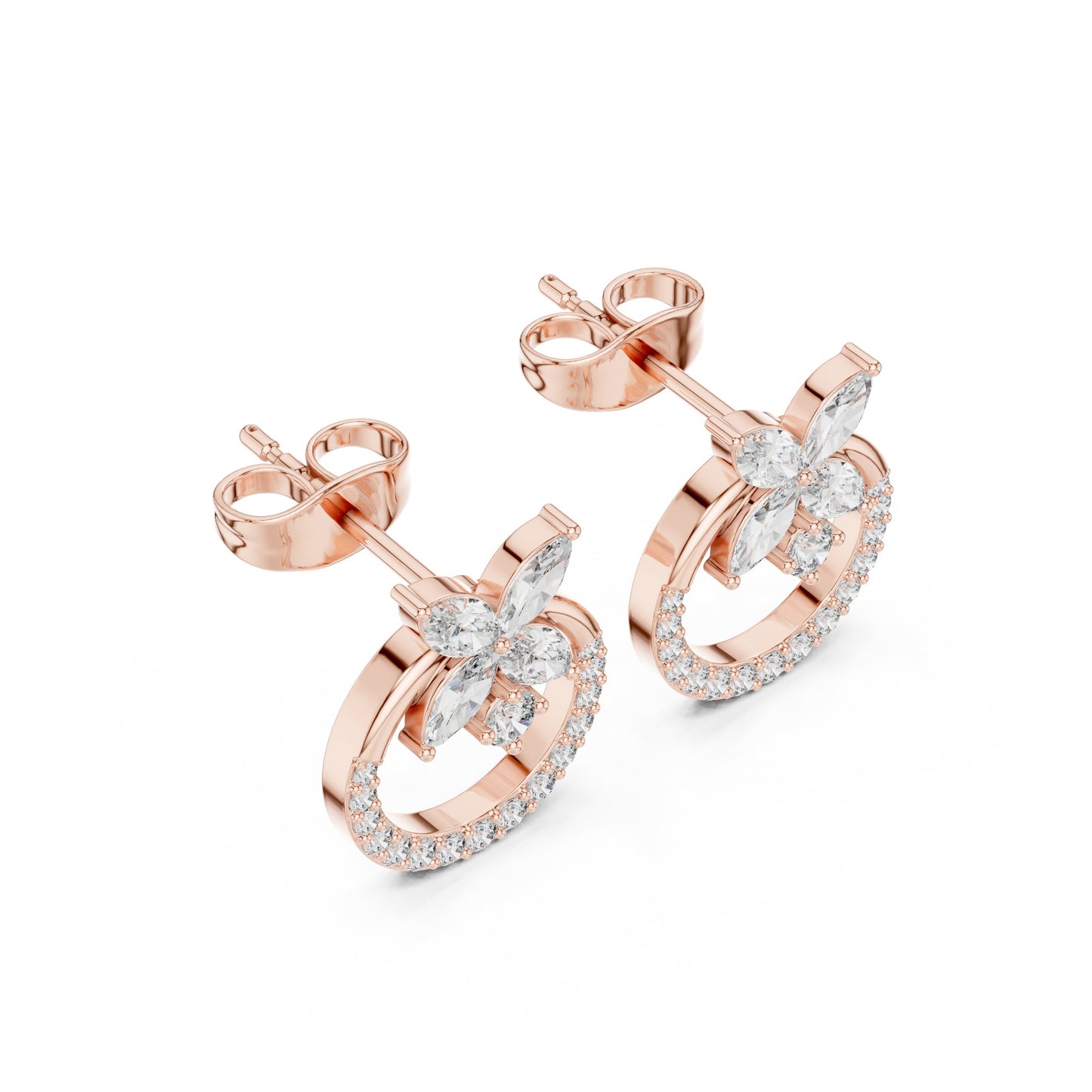 Mixed Shape Lab Grown Diamond Stud Earrings