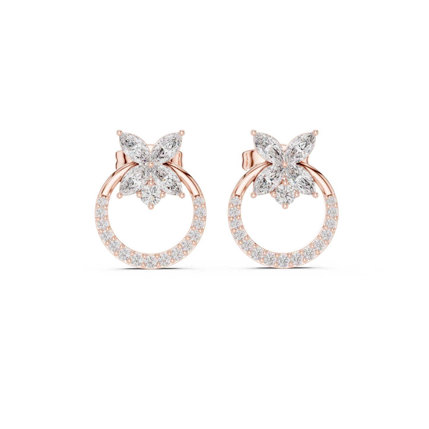 Mixed Shape Lab Grown Diamond Stud Earrings