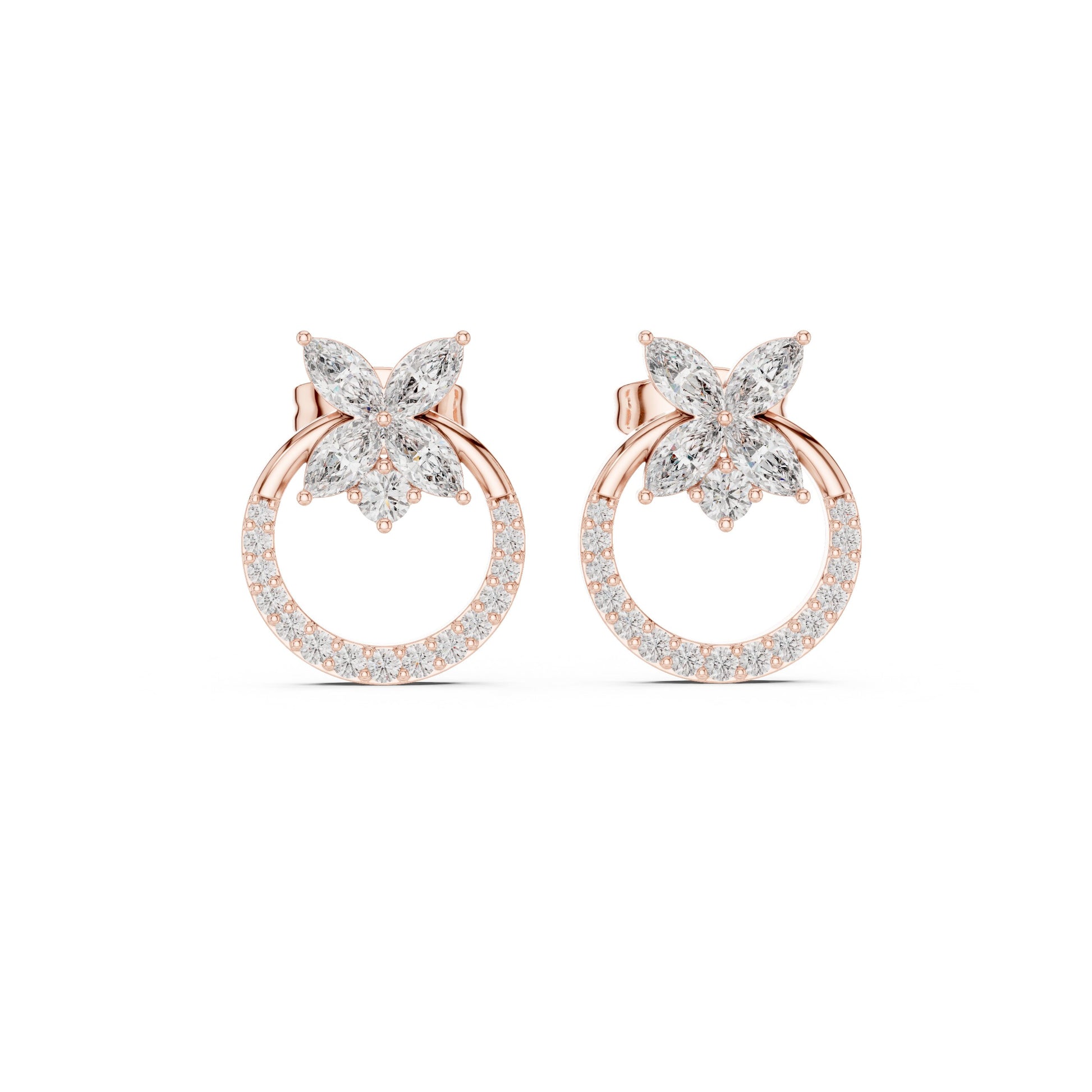 Mixed Shape Lab Grown Diamond Stud Earrings