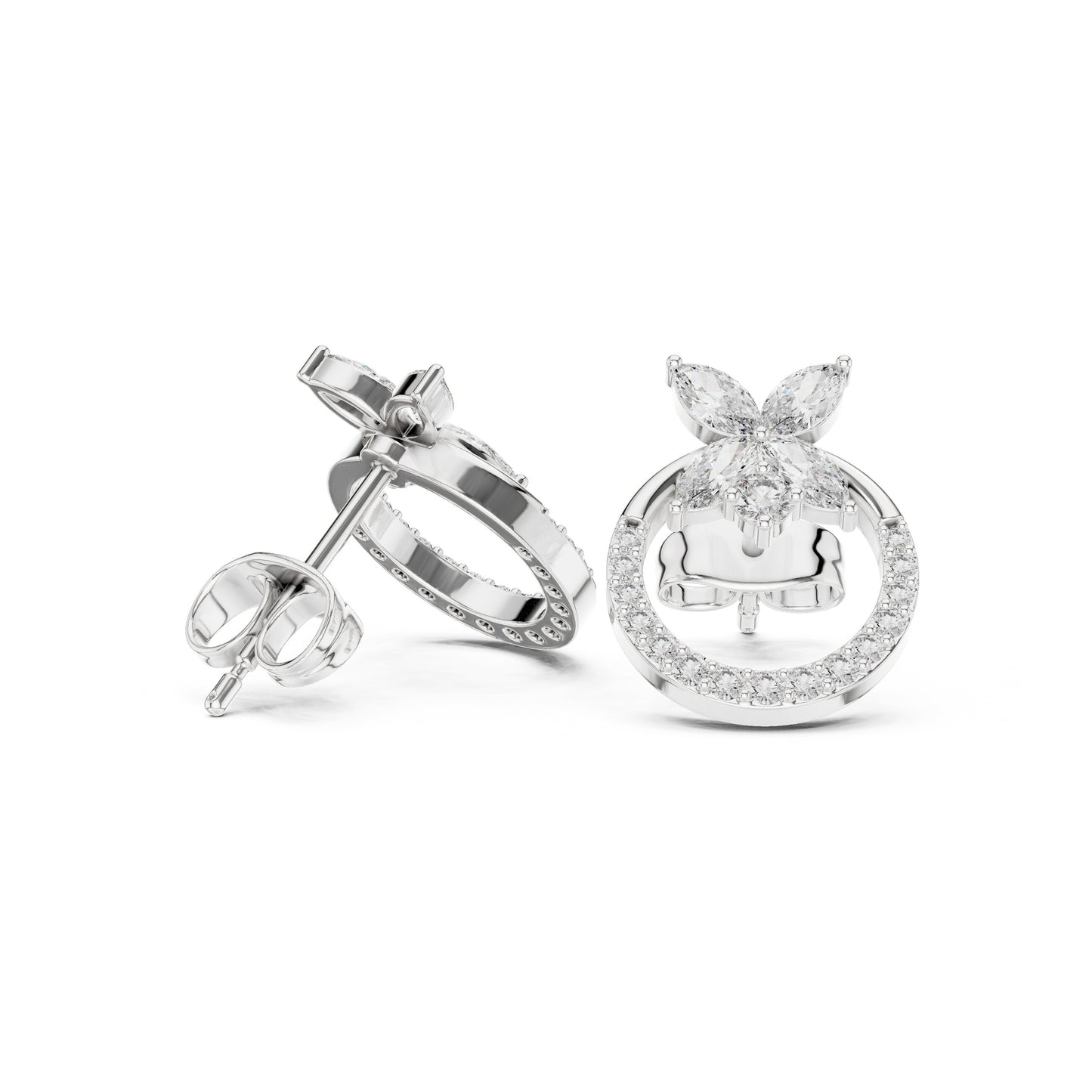 Mixed Shape Lab Grown Diamond Stud Earrings