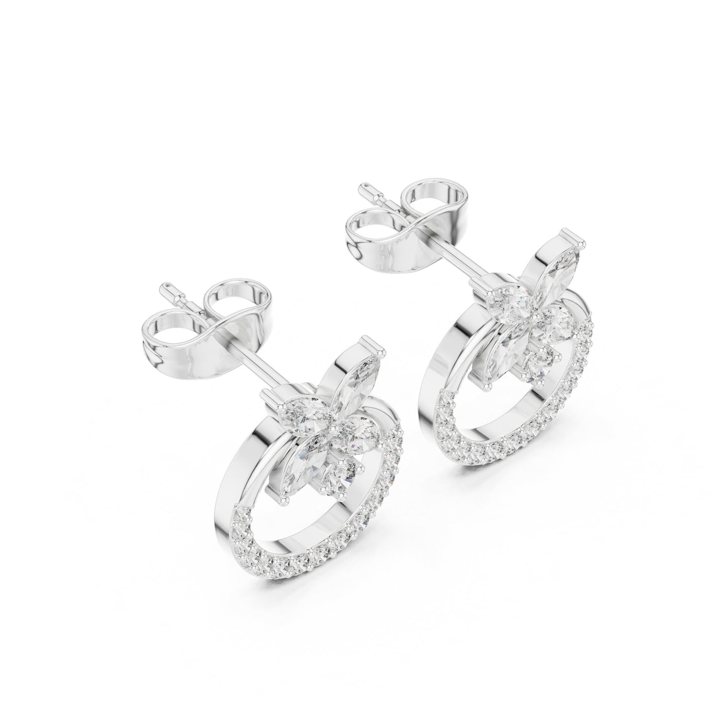 Mixed Shape Lab Grown Diamond Stud Earrings