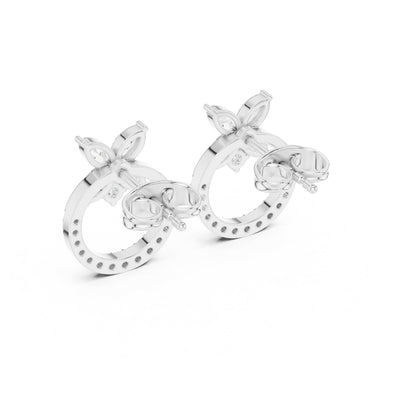 Mixed Shape Lab Grown Diamond Stud Earrings