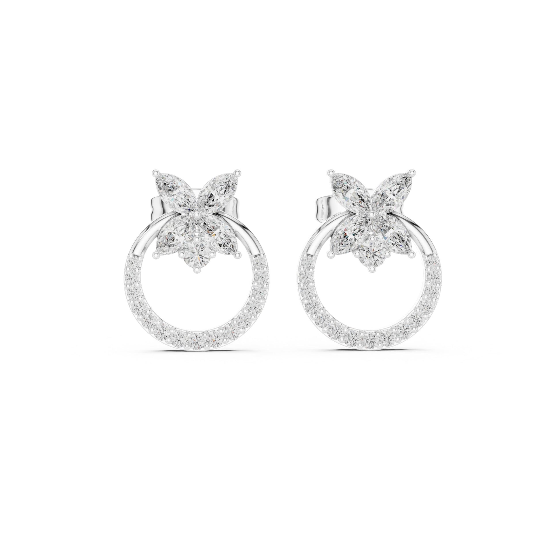 Mixed Shape Lab Grown Diamond Stud Earrings