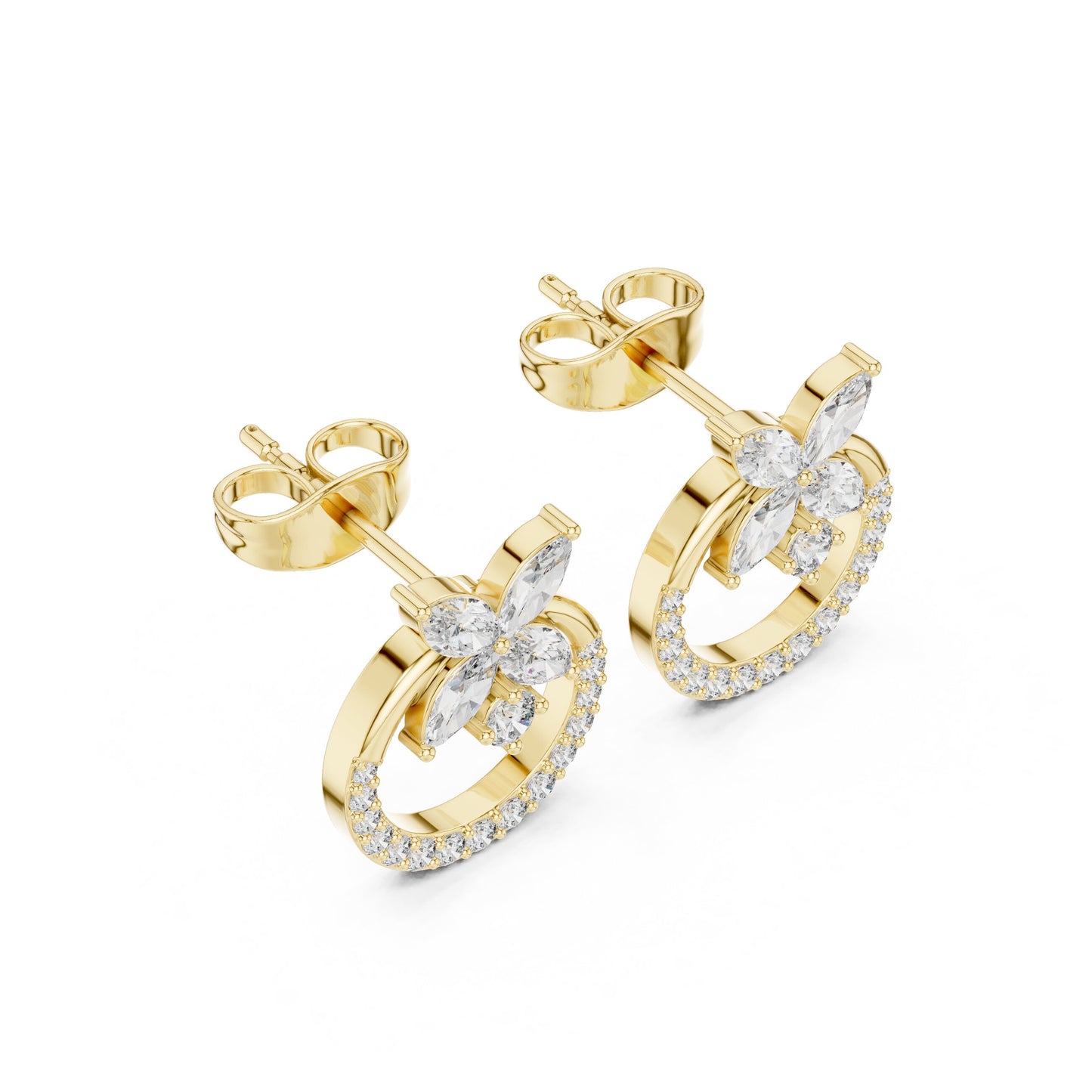 Mixed Shape Lab Grown Diamond Stud Earrings