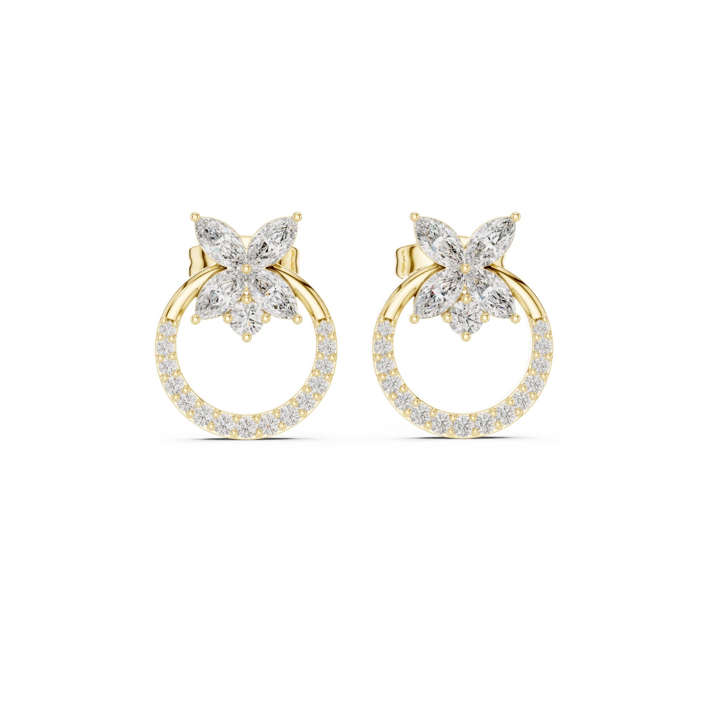 Mixed Shape Lab Grown Diamond Stud Earrings