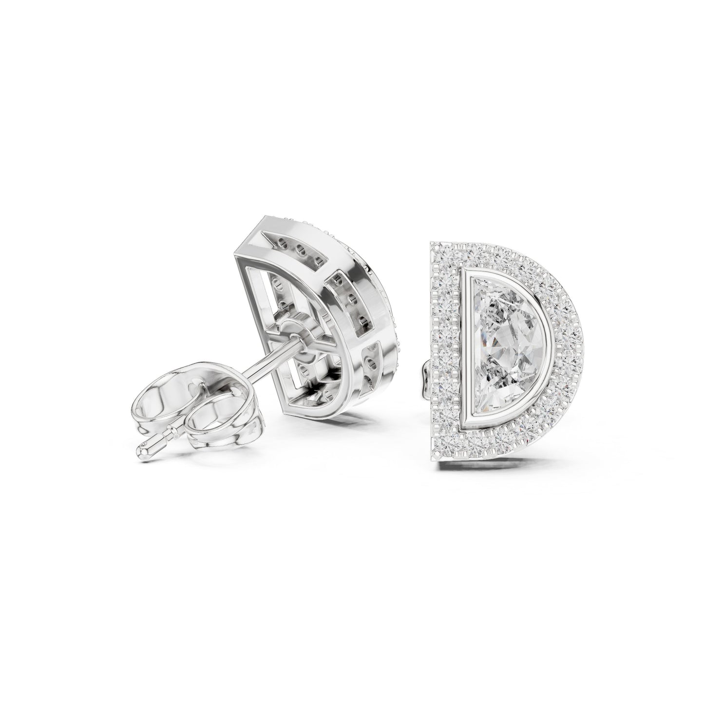 Mixed Shape Lab Grown Diamond Stud Earrings