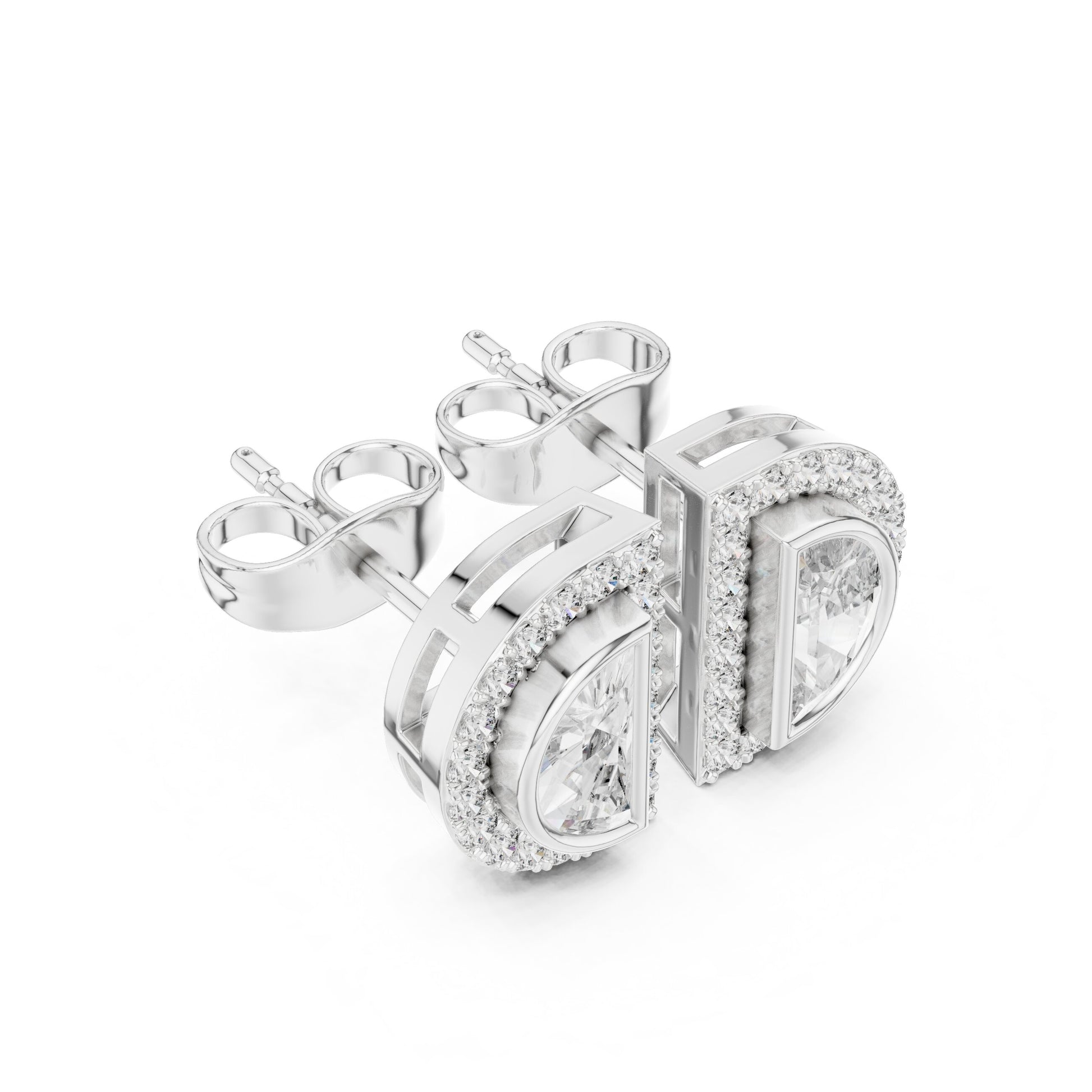 Mixed Shape Lab Grown Diamond Stud Earrings