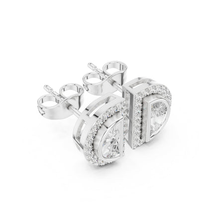 Mixed Shape Lab Grown Diamond Stud Earrings