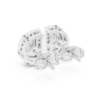 Mixed Shape Lab Grown Diamond Stud Earrings