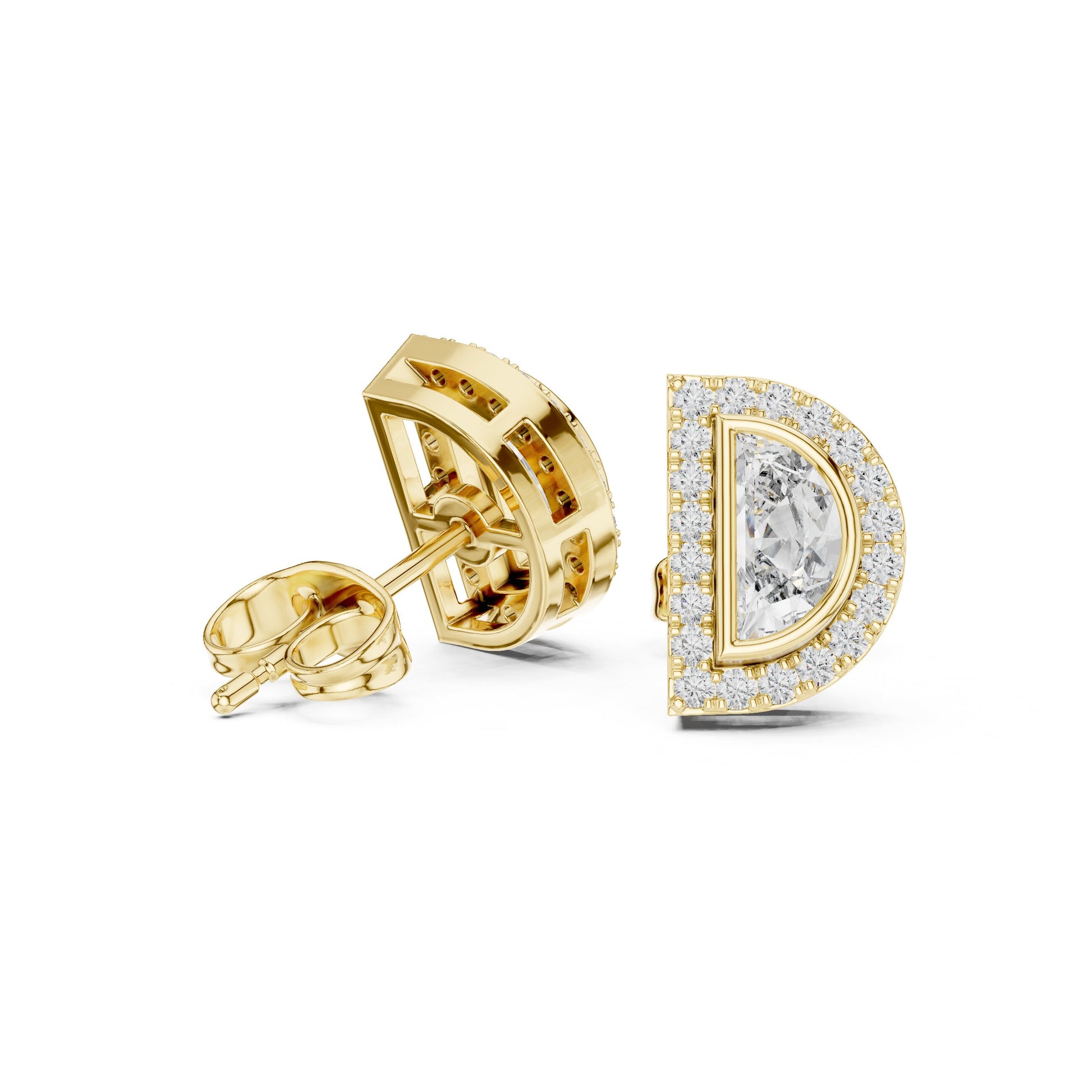 Mixed Shape Lab Grown Diamond Stud Earrings