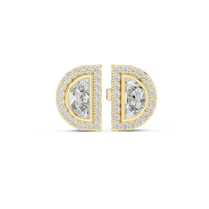 Mixed Shape Lab Grown Diamond Stud Earrings