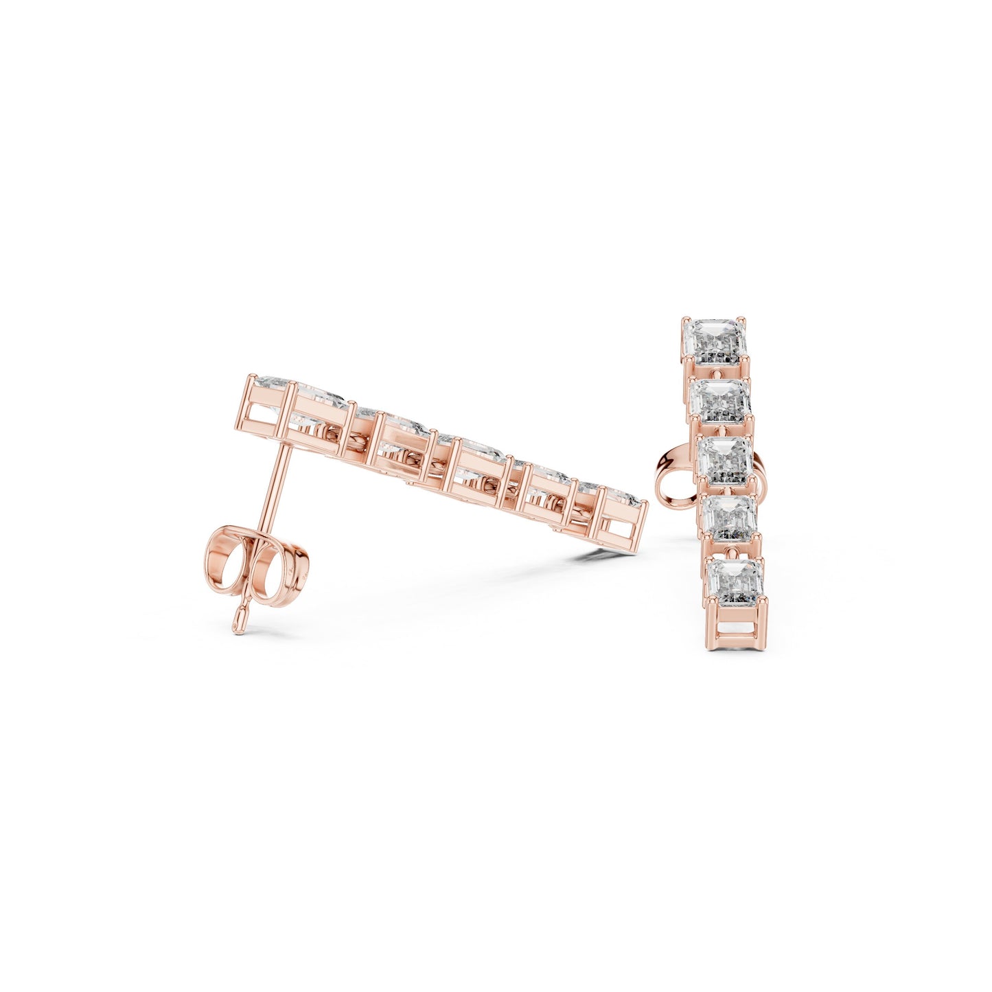 Emerald Climber Lab Grown Diamond Earrings
