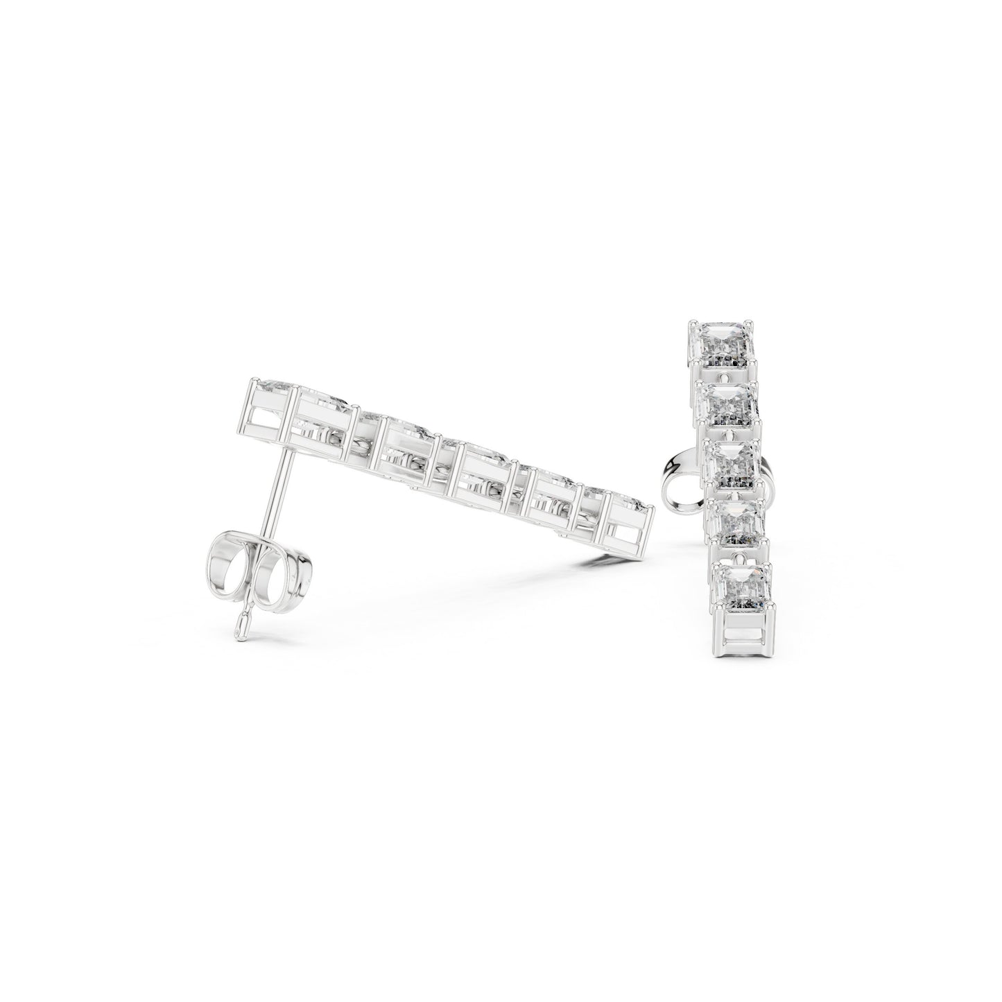Emerald Climber Lab Grown Diamond Earrings