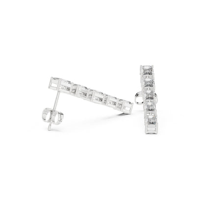 Emerald Climber Lab Grown Diamond Earrings