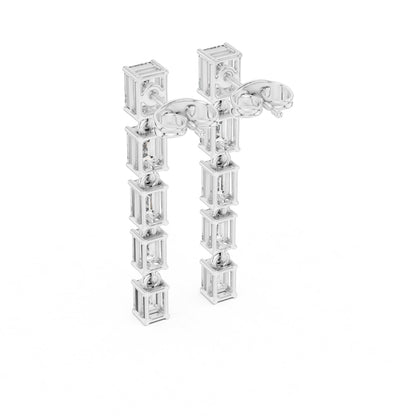 Emerald Climber Lab Grown Diamond Earrings
