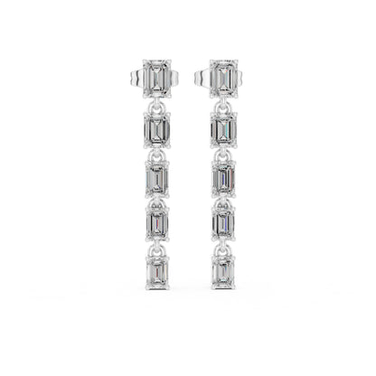 Emerald Climber Lab Grown Diamond Earrings