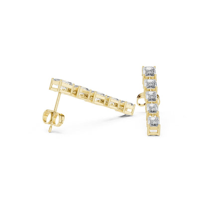 Emerald Climber Lab Grown Diamond Earrings
