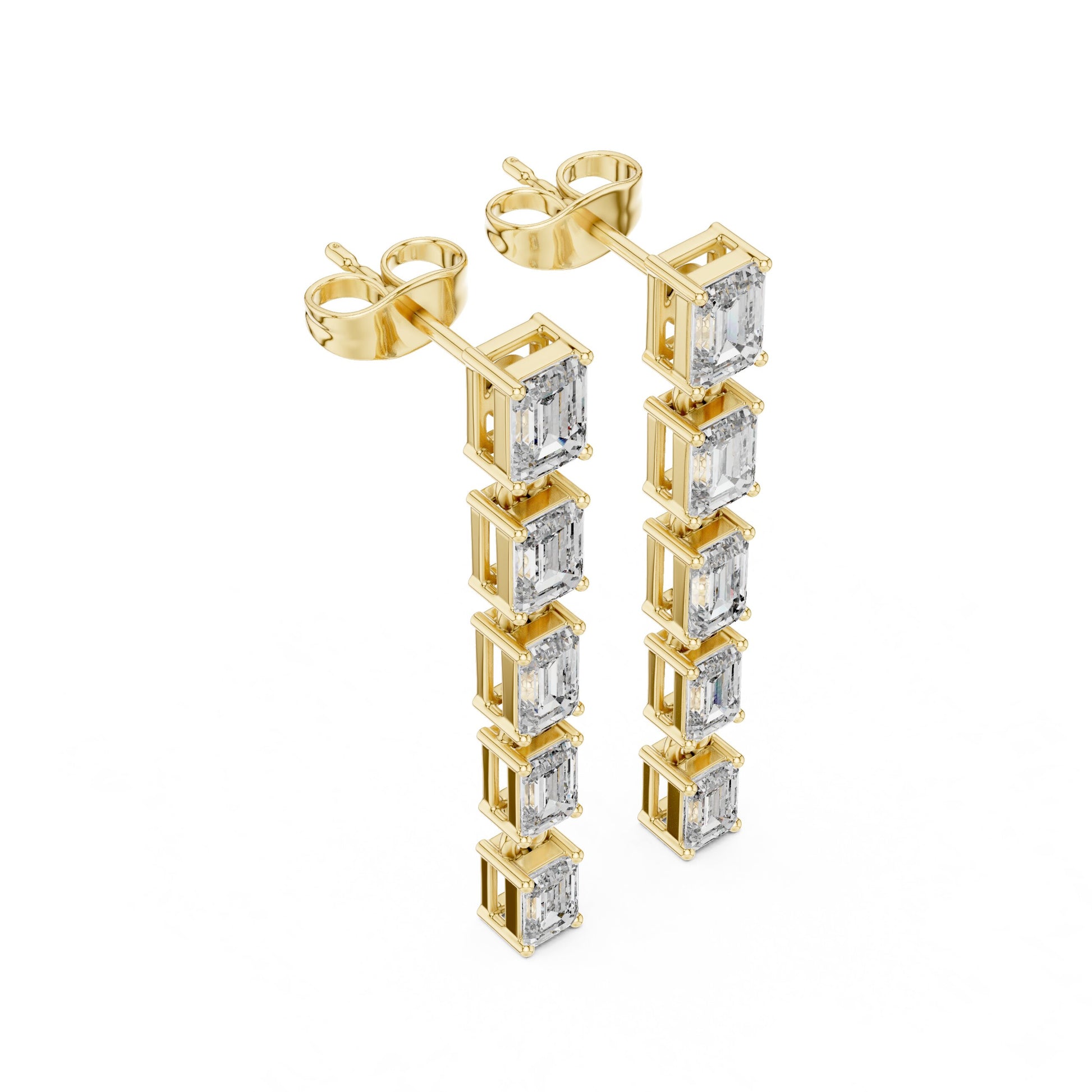 Emerald Climber Lab Grown Diamond Earrings