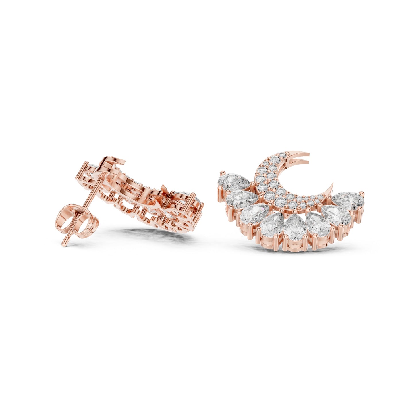 Round Cluster Lab Grown Diamond Earrings