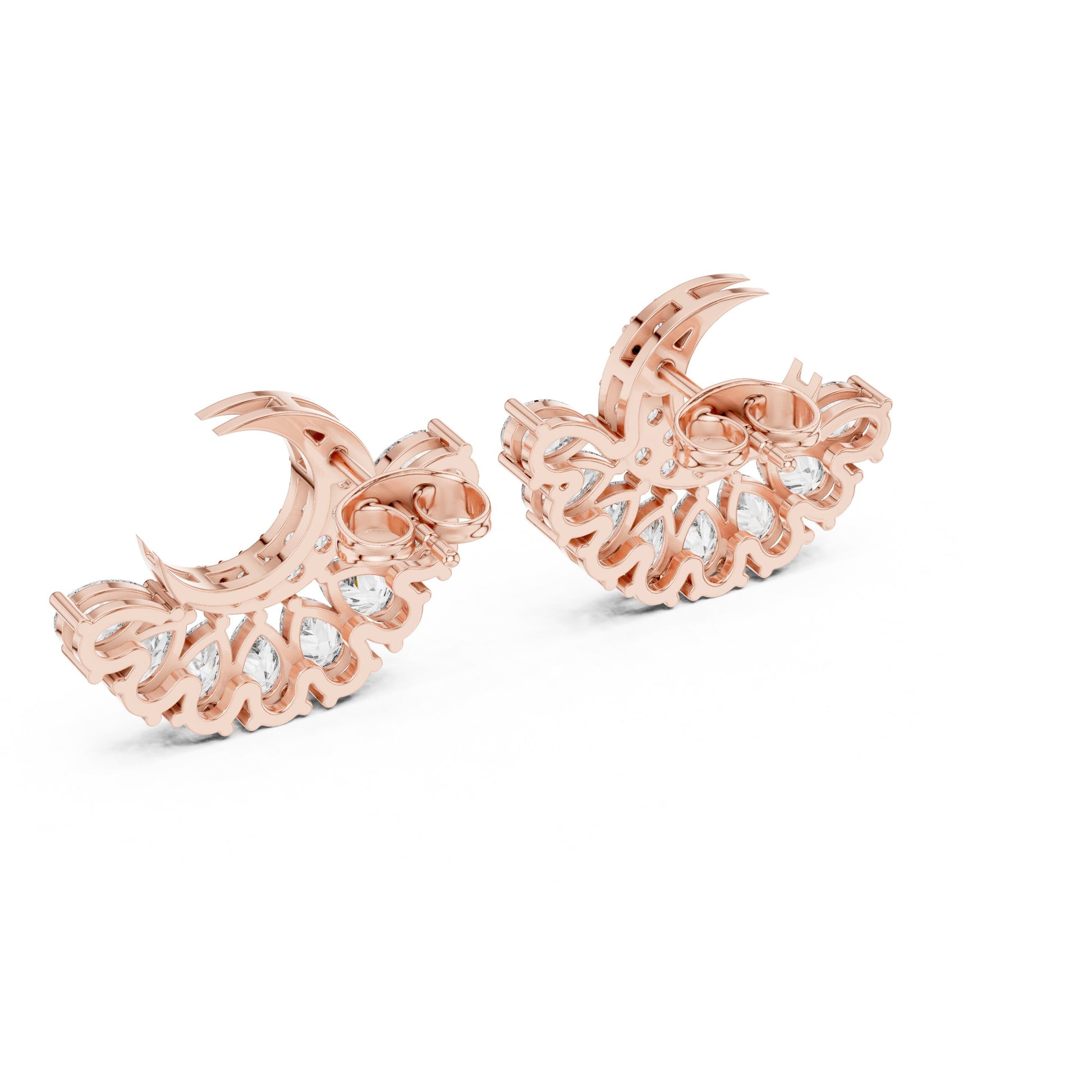 Round Cluster Lab Grown Diamond Earrings