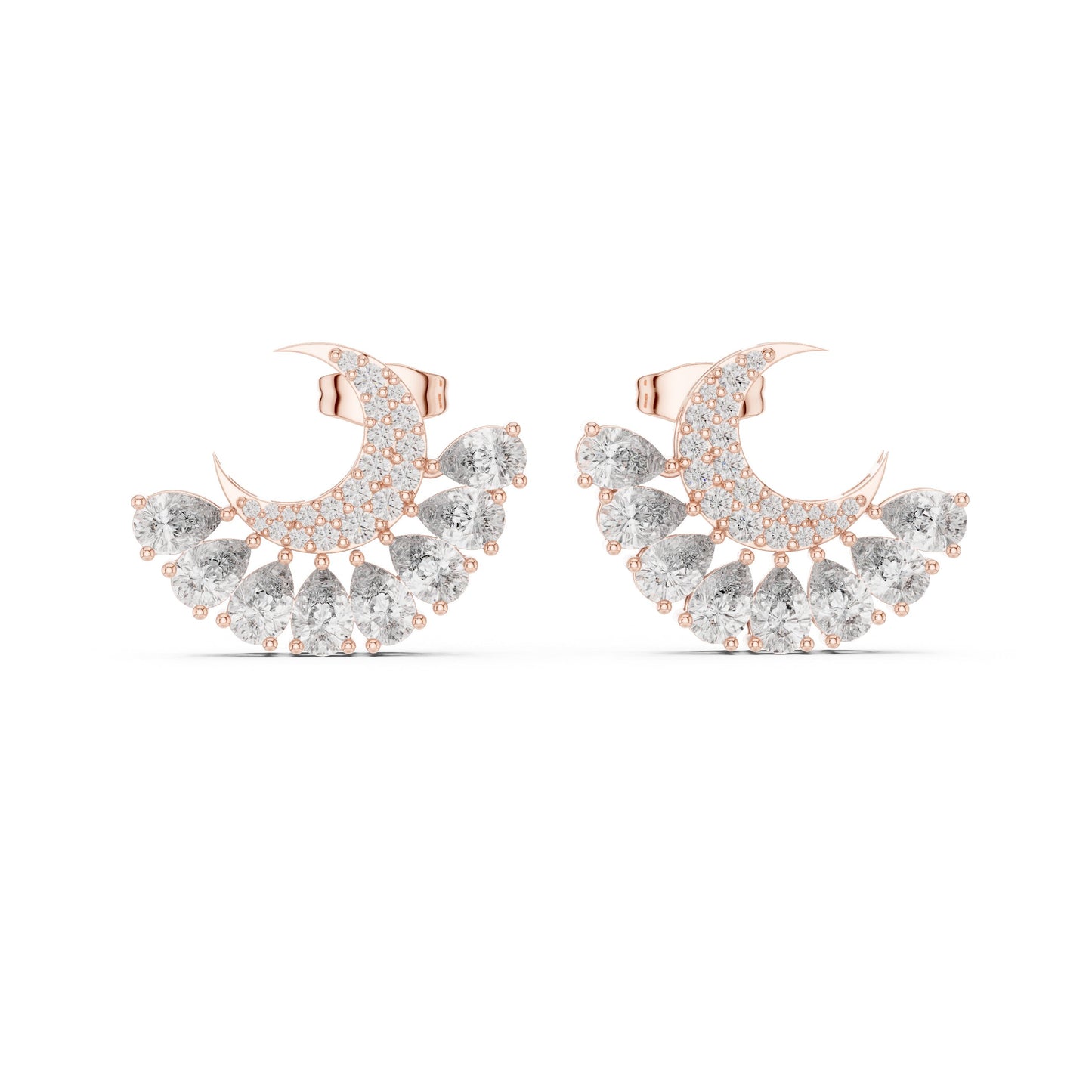 Round Cluster Lab Grown Diamond Earrings