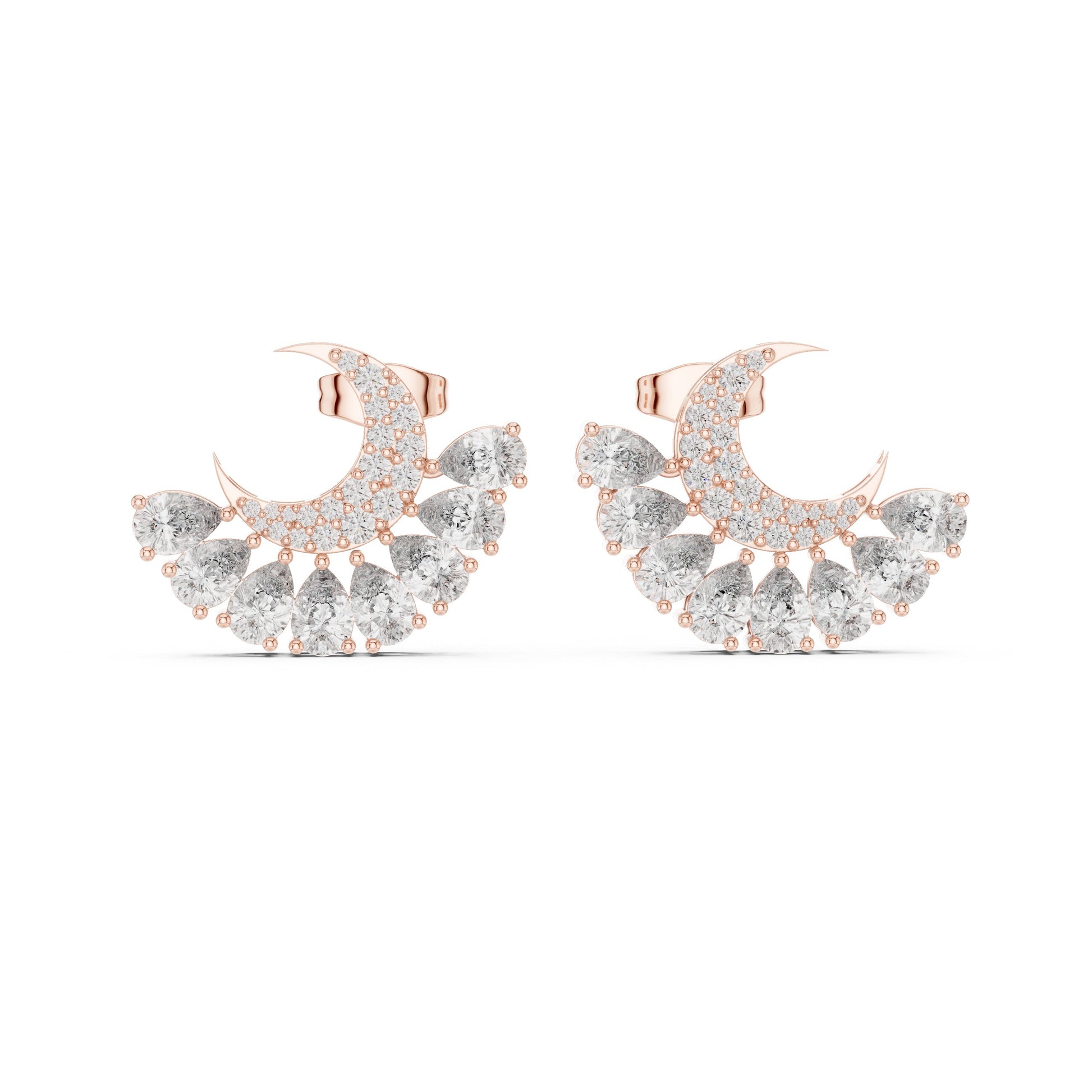 Round Cluster Lab Grown Diamond Earrings
