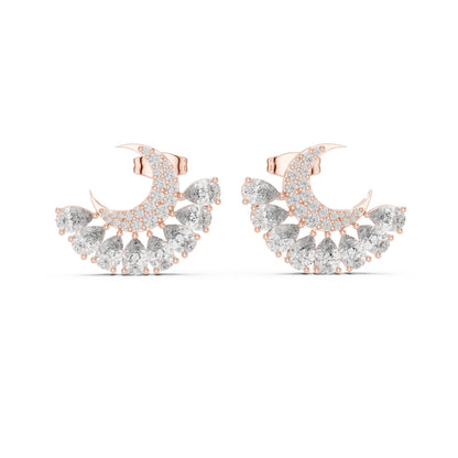 Round Cluster Lab Grown Diamond Earrings