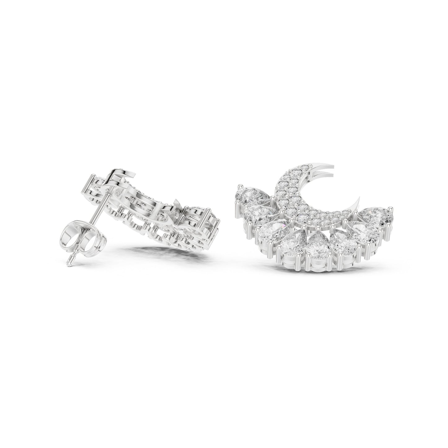 Round Cluster Lab Grown Diamond Earrings