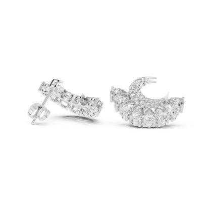 Round Cluster Lab Grown Diamond Earrings