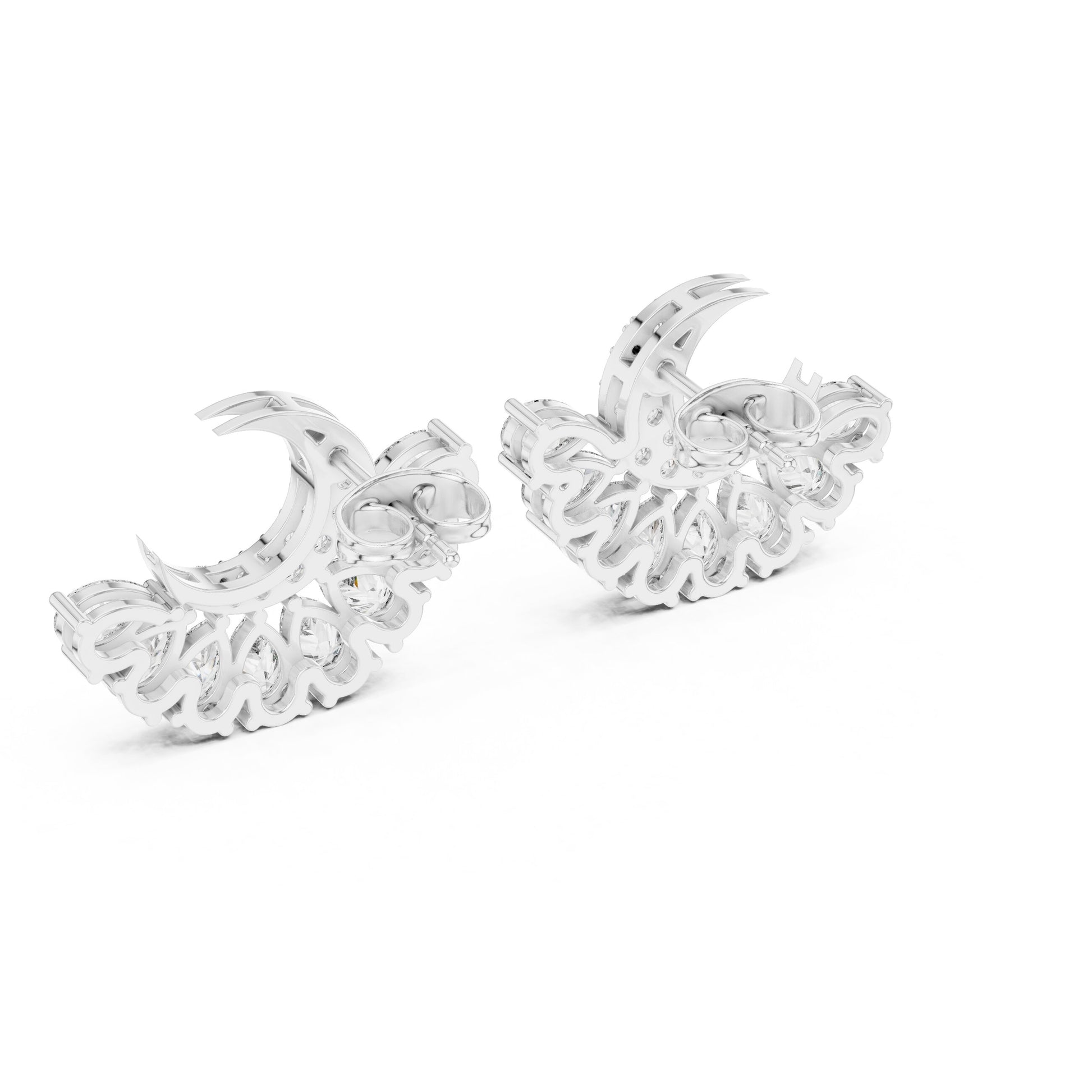 Round Cluster Lab Grown Diamond Earrings