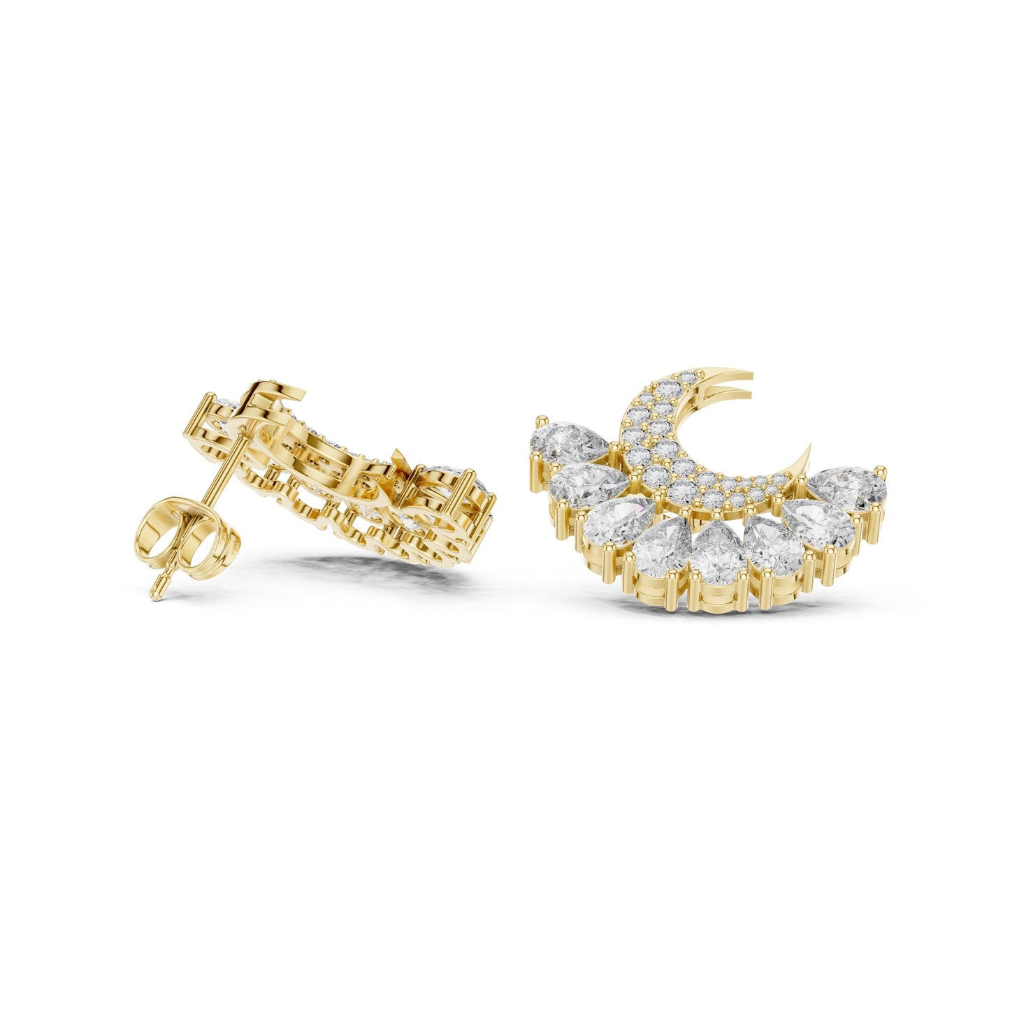 Round Cluster Lab Grown Diamond Earrings