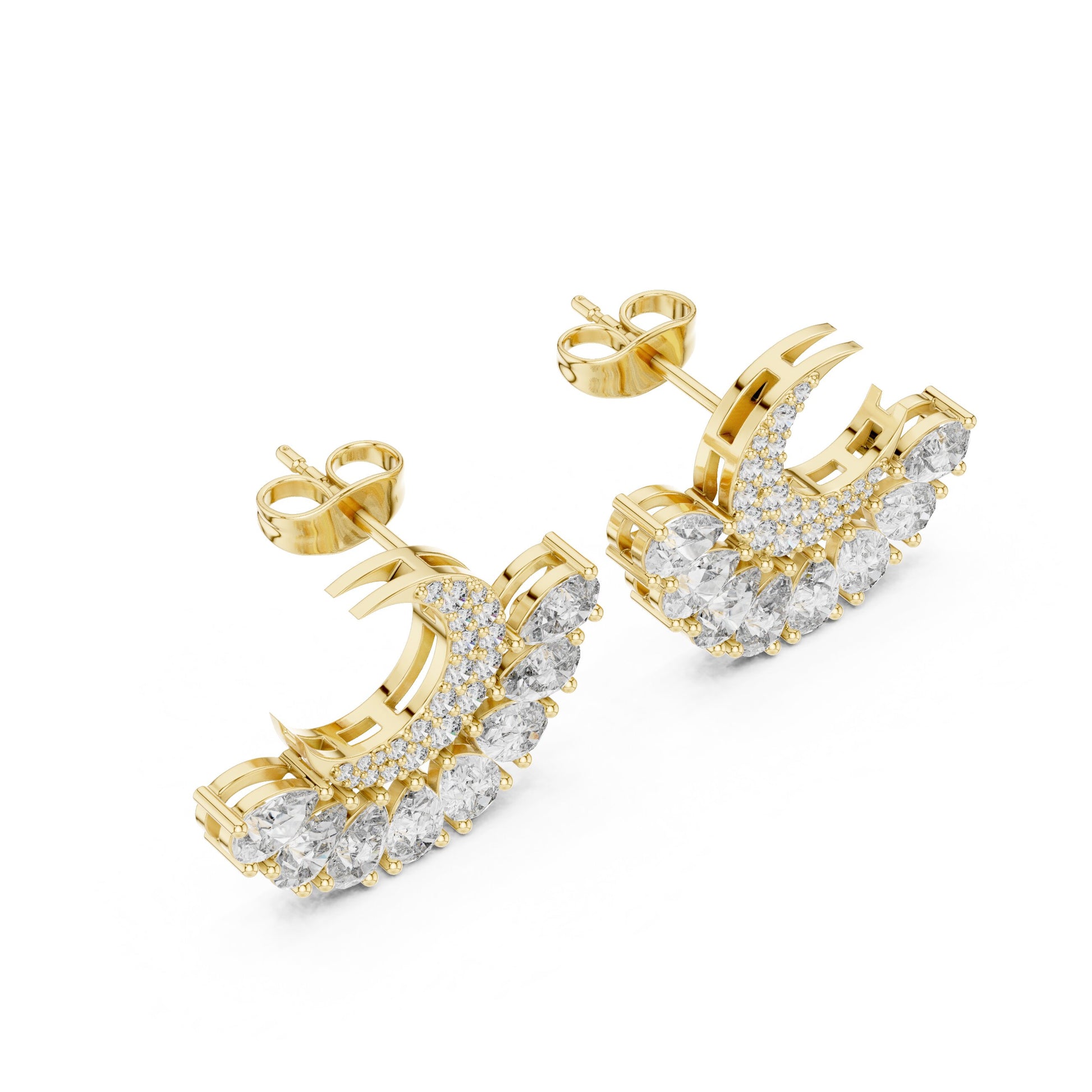 Round Cluster Lab Grown Diamond Earrings