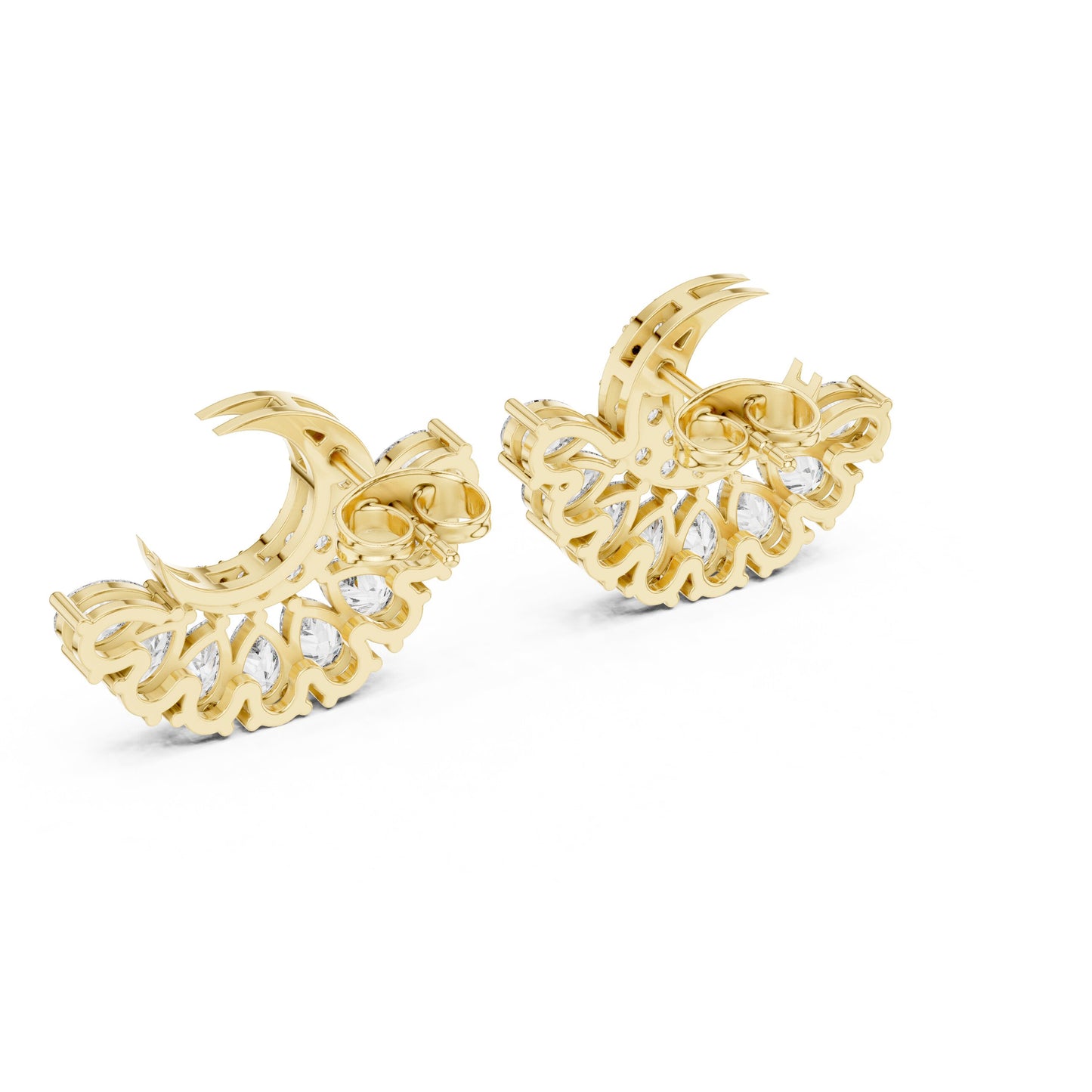 Round Cluster Lab Grown Diamond Earrings