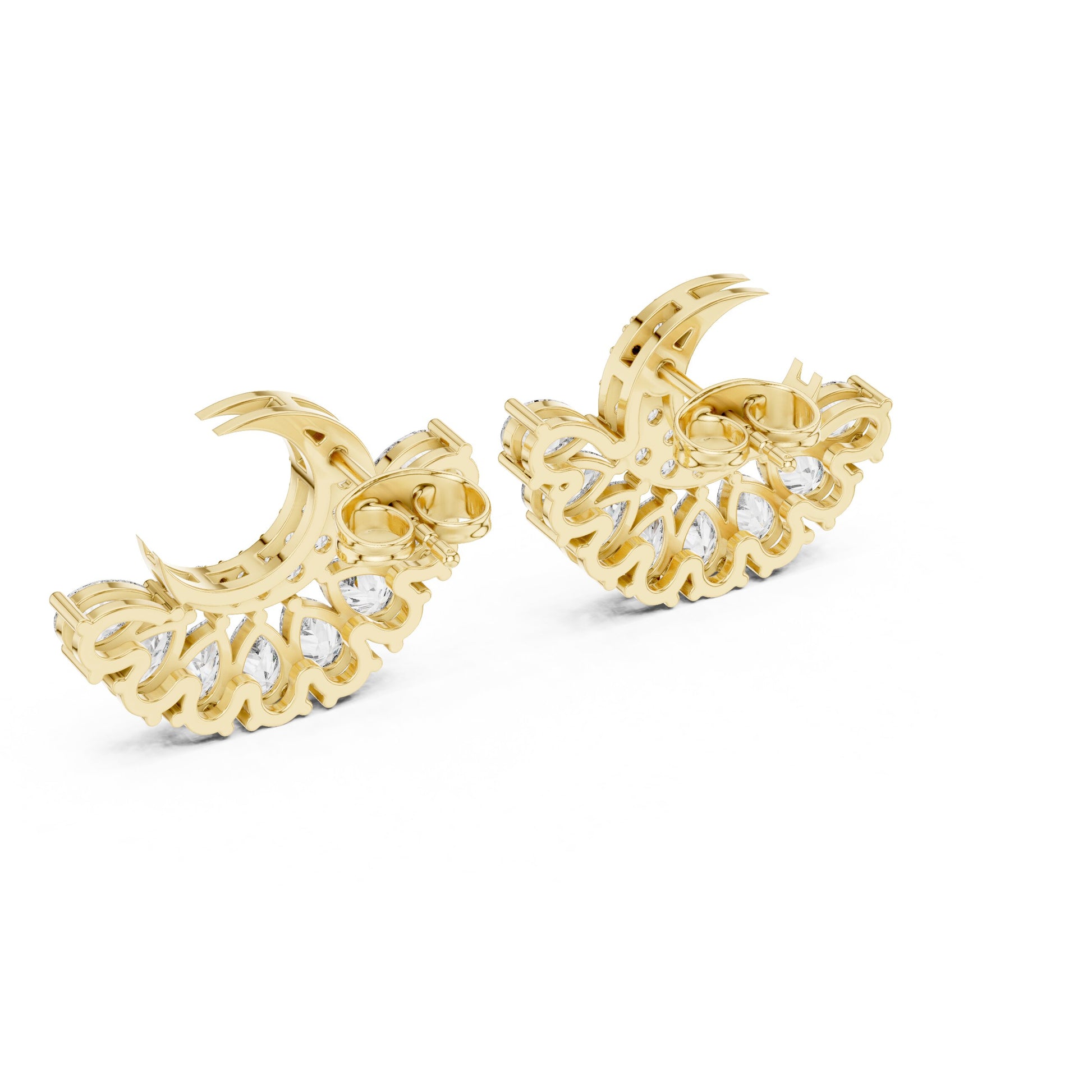 Round Cluster Lab Grown Diamond Earrings