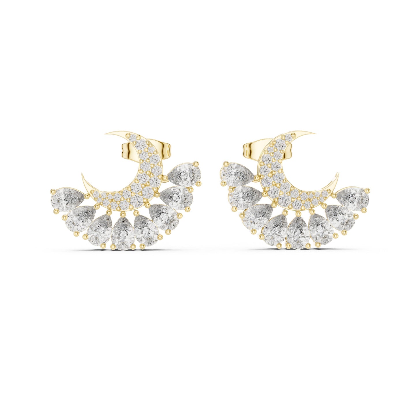 Round Cluster Lab Grown Diamond Earrings