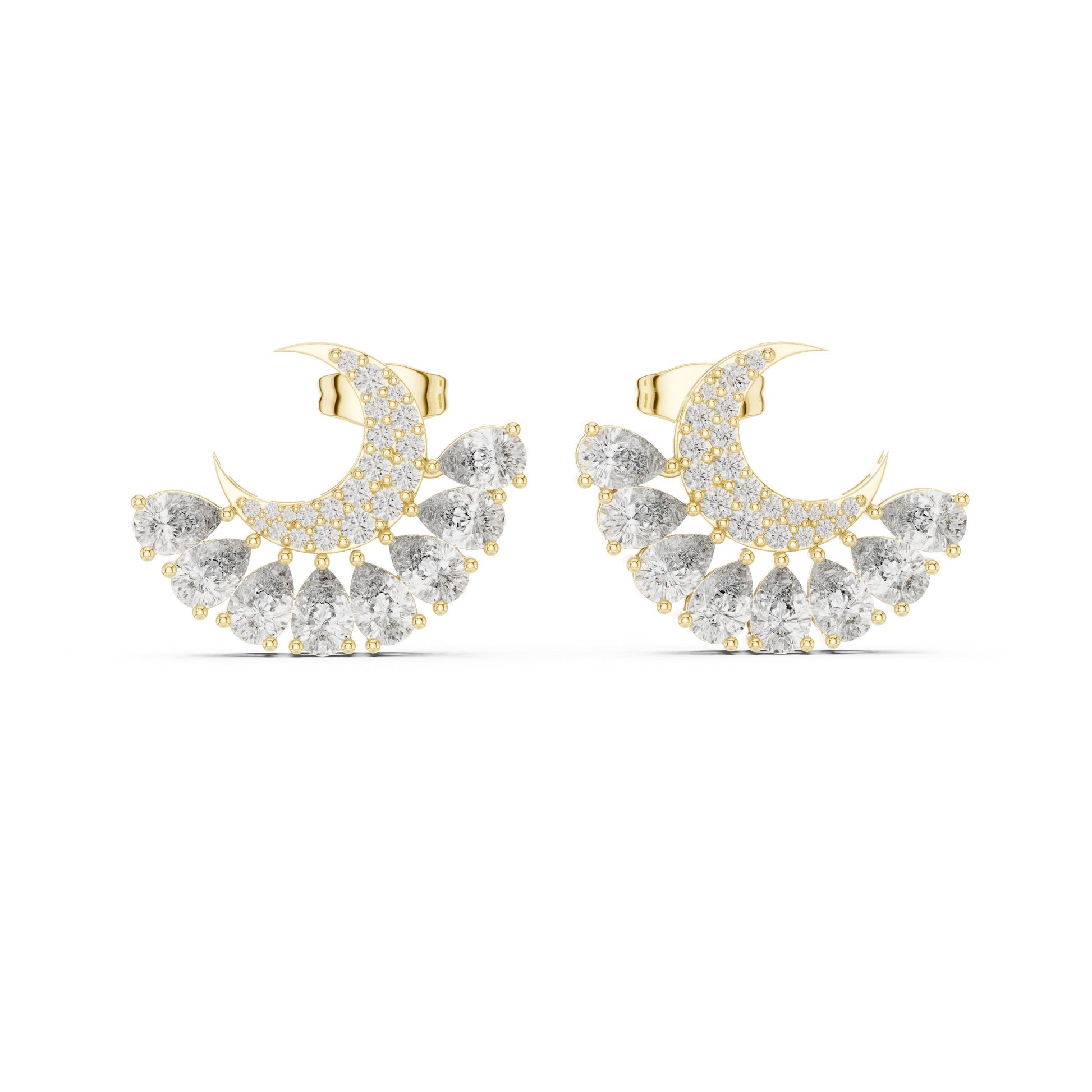 Round Cluster Lab Grown Diamond Earrings