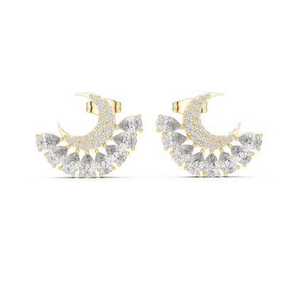 Round Cluster Lab Grown Diamond Earrings