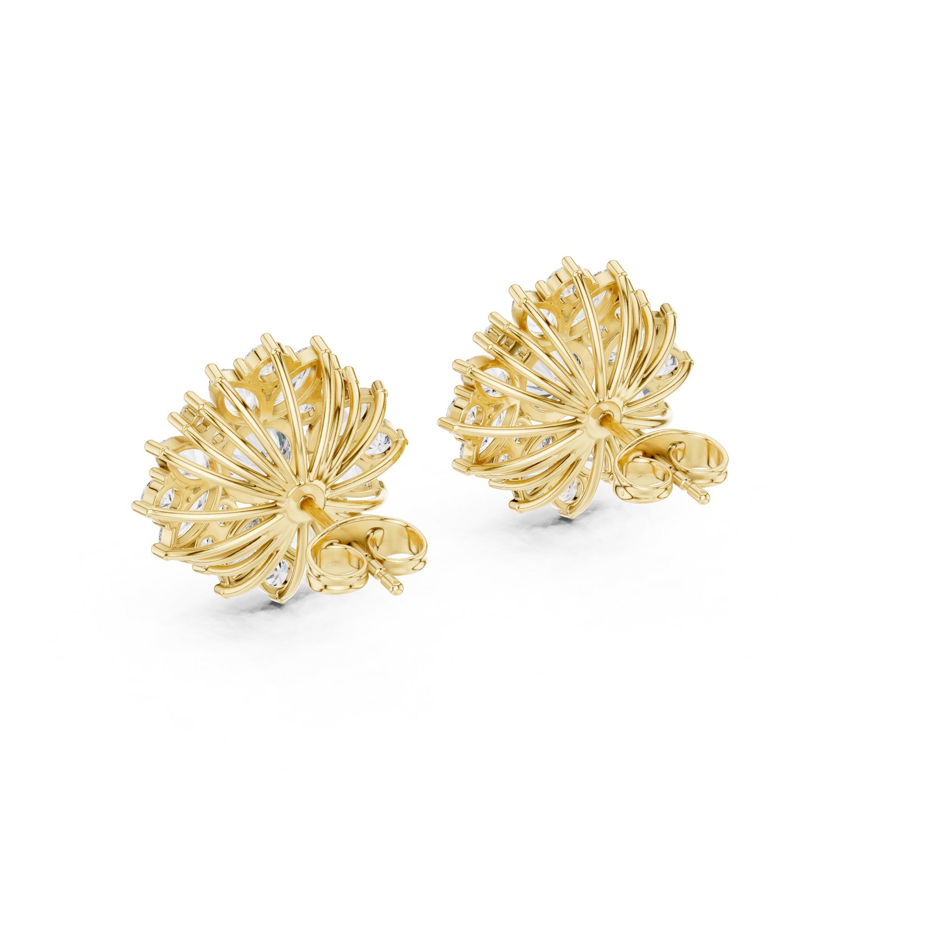 Mixed Shape Lab Grown Diamond Cluster Earrings
