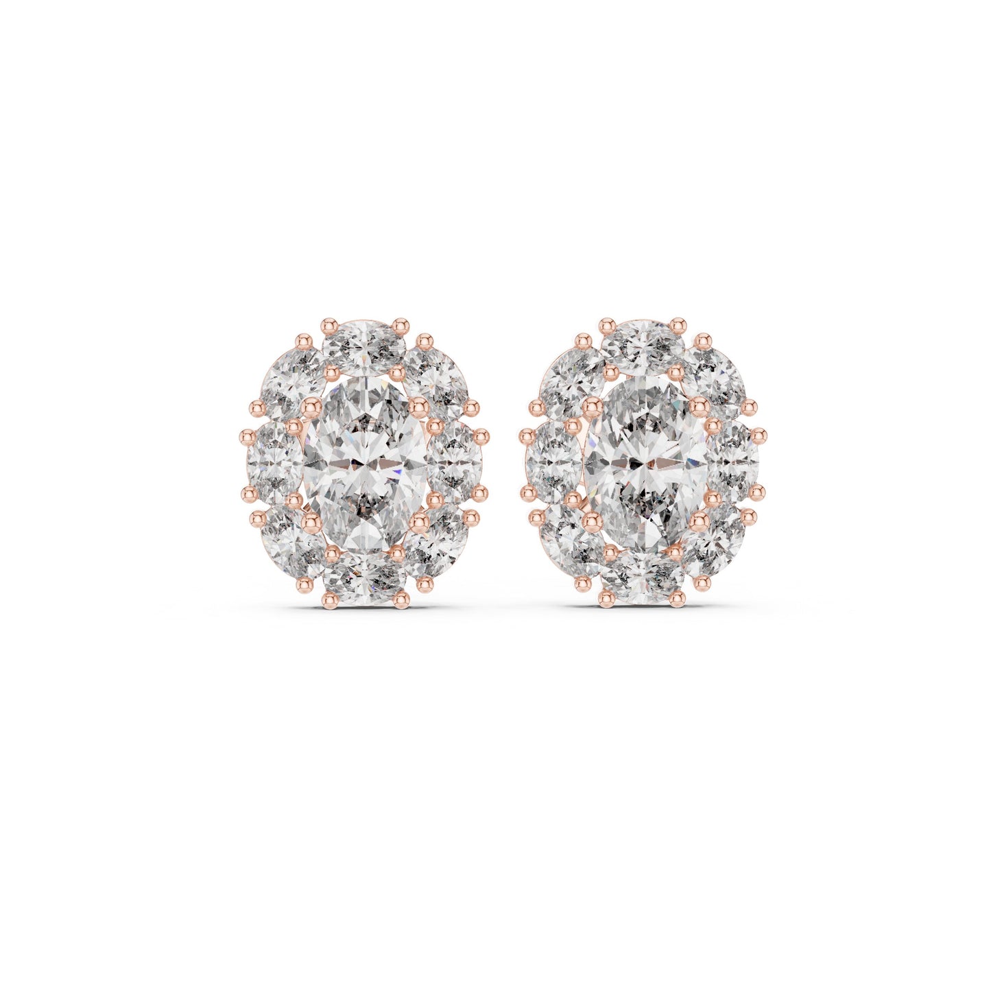 Mixed Shape Lab Grown Diamond Stud Earrings
